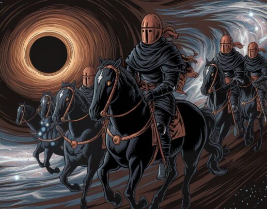 The Black Knights of the Brown Hole Alpha Blue: A Cosmic Mystery